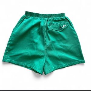 Vintage 80s green CHIC high waisted shorts petite 21-25” waist summer mini short
